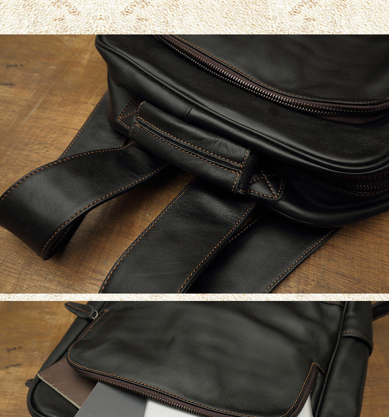 メンズリュック 手作り 牛革本革製 韩国ファッション旅行かばん ビジネスパソコンバッグ
