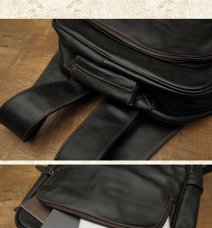 メンズリュック 手作り 牛革本革製 韩国ファッション旅行かばん ビジネスパソコンバッグ