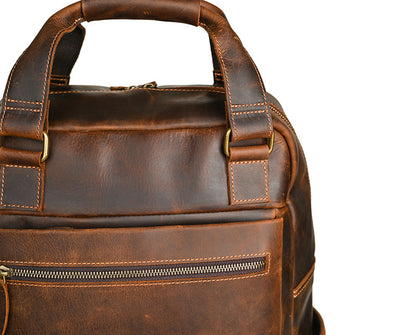 メンズリュック牛革本革製大容量アウトドアカジュアル男性用旅行かばんパソコンバッグ