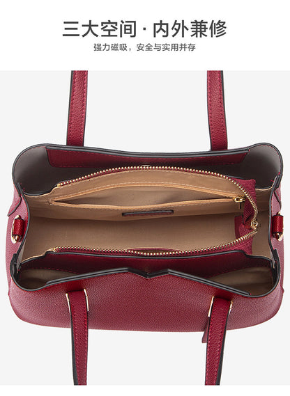 女性のハンドバッグ本革大容量斜め掛けバッグ牛革トートバッグファッション何とでも合うエレガントハンドバッグ.カバン