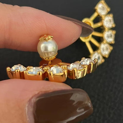 ピアスキュービックシャシレトロなイヤリング贅沢を軽んじる扇形ピアス