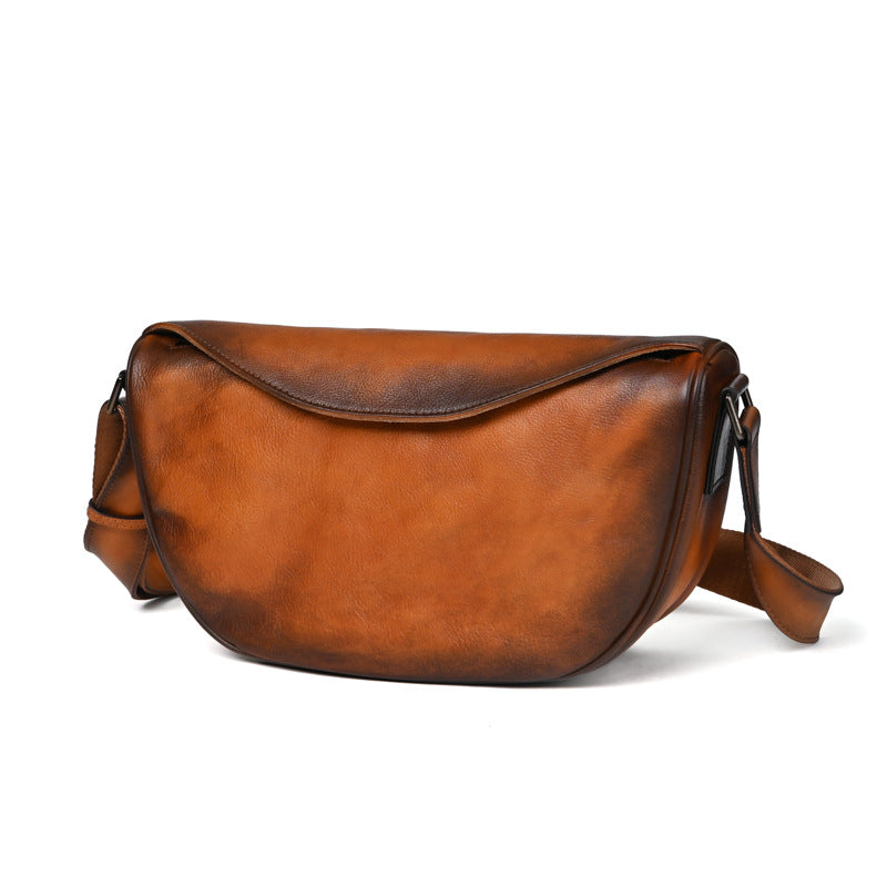 メンズショルダーバッグ牛革本革製カジュアルビジネス男性用斜めがけバッグ