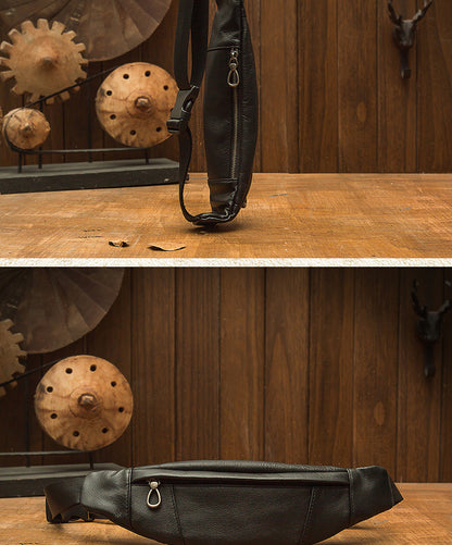 メンズバストバッグ手作り牛革本革製カジュアル携帯電話ウエストポーチスポーツアウトドア個性ファッション男性ショルダーバッグ斜めがけバッグ