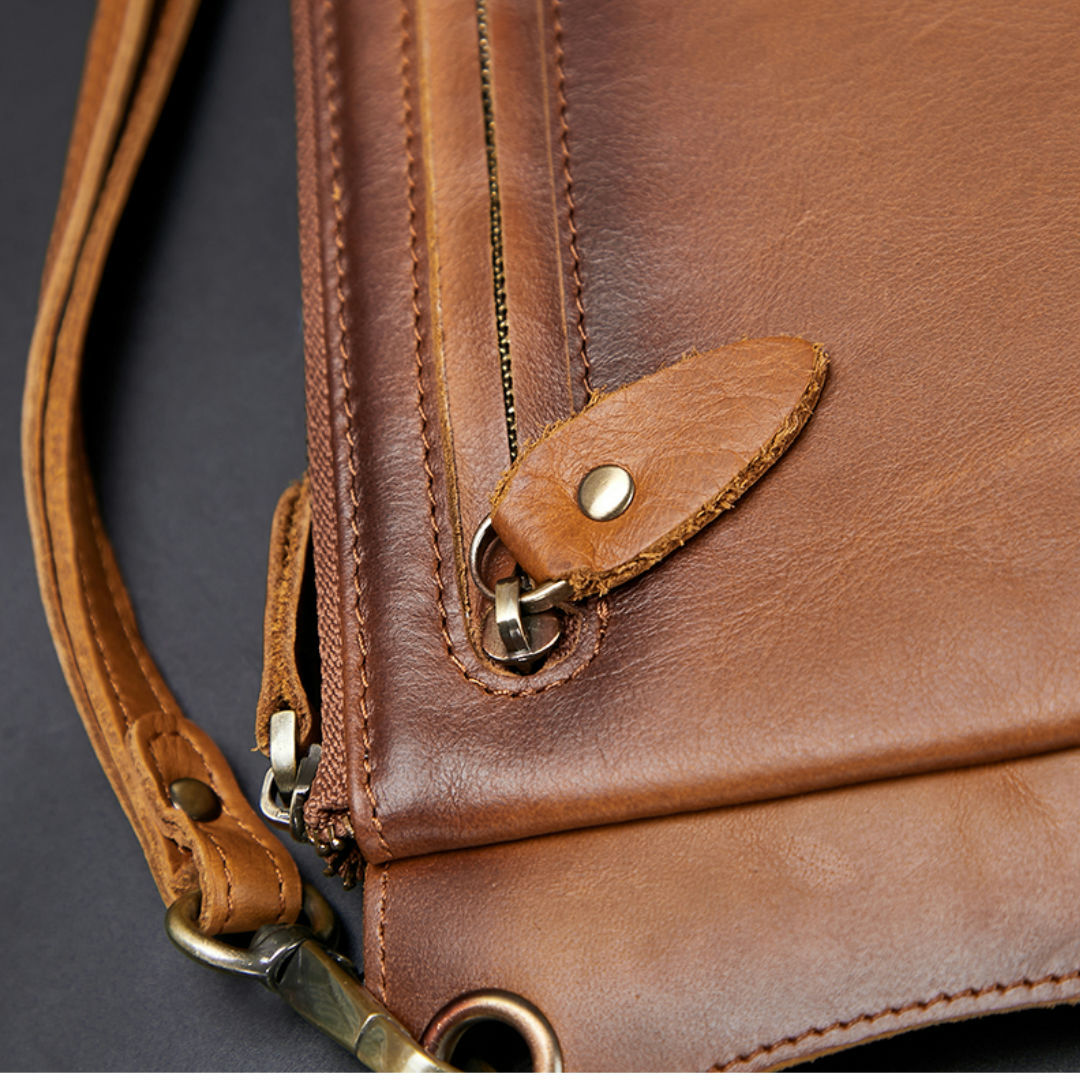 メンズ長財布 牛革ファスナー カード入れ 大容量クラッチバッグ 男性用ウォレット