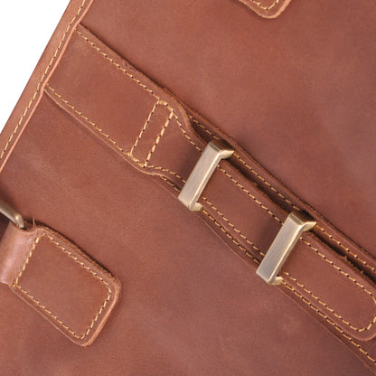 メンズブリーフケースショルダーバッグレトロビジネスハンドバッグ牛革本革製男性パソコンバッグ