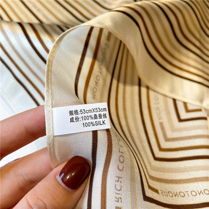 シルクスカーフ女性欧米字母柄ストリート柄プリント柄ファッションスカーフ気質