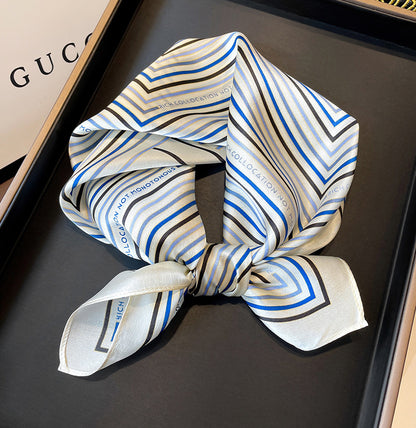 シルクスカーフ女性欧米字母柄ストリート柄プリント柄ファッションスカーフ気質