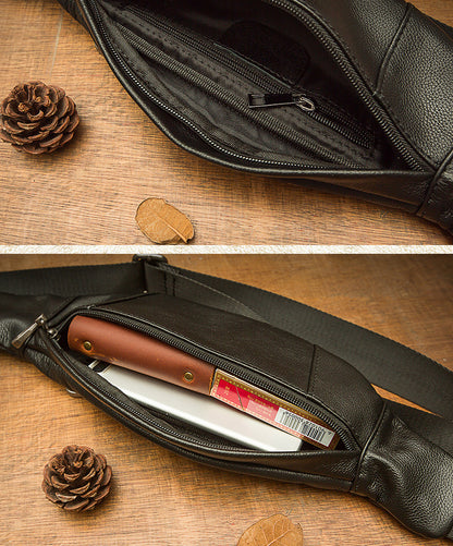 メンズバストバッグ手作り牛革本革製カジュアル携帯電話ウエストポーチスポーツアウトドア個性ファッション男性ショルダーバッグ斜めがけバッグ
