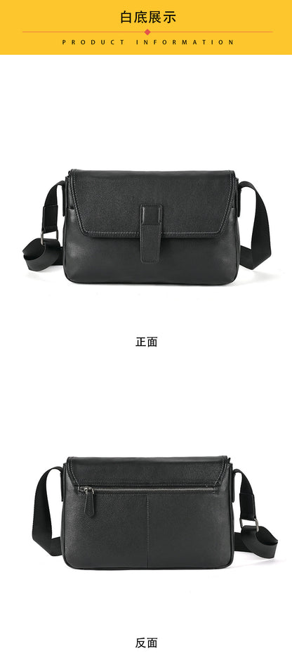 メンズショルダーバッグ牛革本革製カジュアルビジネス 男性斜めがけバッグ