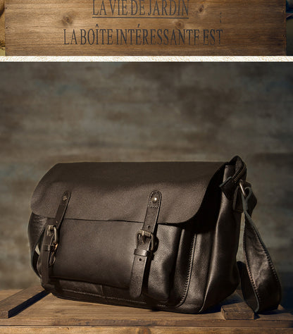 メンズメッセンジャーバッグ韩国ファッションカジュアル手作り牛皮本革製男性斜めがけショルダーバッグ