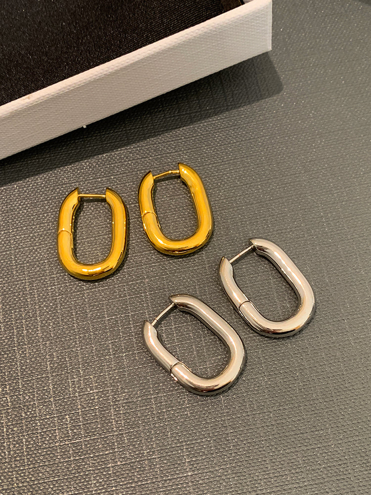 CEのメタルU型イヤリングレディースマイナーデザイン感高級シンプル気質贅沢を軽んじるピアス