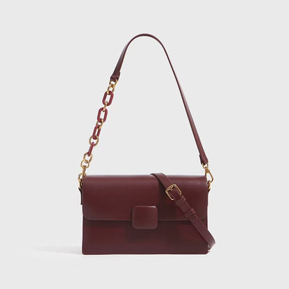 アクリルチェーンバック高級感の本革レディースバッグ流行ファッション斜め掛けわきの下バッグ ショルダーバッグ.ポシェット