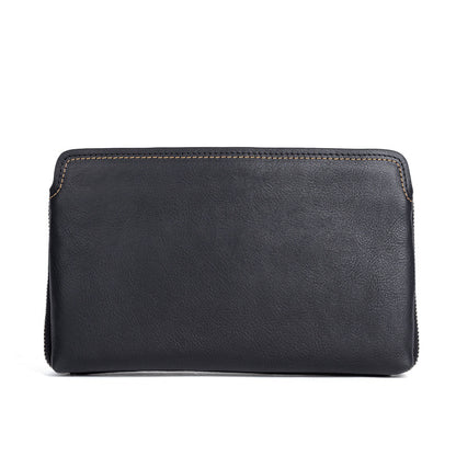 メンズクラッチバッグ牛革本革製実用レトロカジュアル男性バッグ