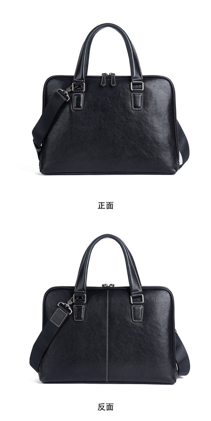 メンズブリーフケース牛革本革製レトロカジュアル男性用斜めがけバッグハンドバッグ