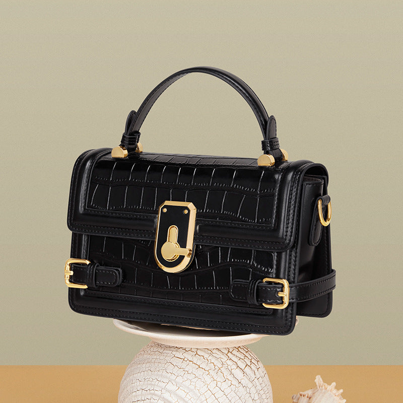 レディースバッグ本革ファッションシンプルスクエアバッグレトロ鰐柄ハンドバッグ贅沢を軽んじるショルダーバッグ.ポシェット