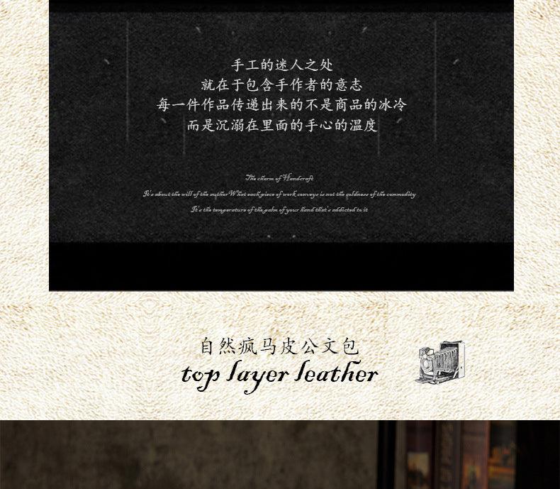 メンズ手提げかばんハンドバッグ手作業牛皮クレイジー・ホース 出張携帯便利ビジネスカジュアル男性用ブリーフケース薄型パソコンバッグ