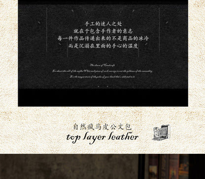 メンズ手提げかばんハンドバッグ手作業牛皮クレイジー・ホース 出張携帯便利ビジネスカジュアル男性用ブリーフケース薄型パソコンバッグ