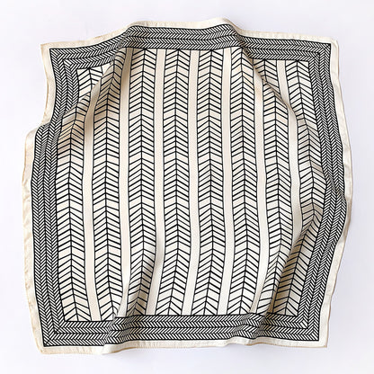 シルクスカーフエレガントな気質小さなスカーフ高品質幾何柄装飾スカーフレディース