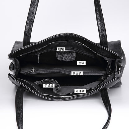 レディースバッグおしゃれ本革大容量トートバッグ牛革シンプル大きなバッグエレガントショルダーバッグ.ポシェット