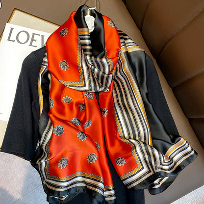 スカーフレディースプリント柄ロングストールファッションスカーフプリント両用マフラー気質