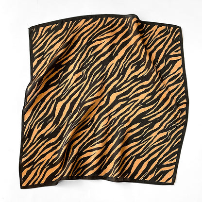 シルクスカーフストライプ柄小さなスカーフファッションエレガント飾りネッカチーフ