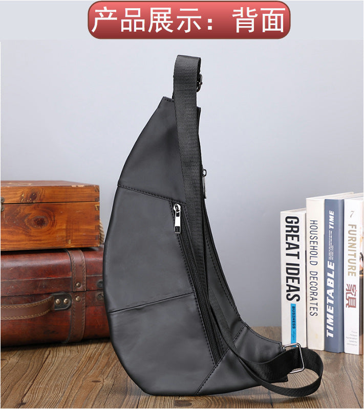 メンズバストバッグ牛革本革製スポーツファッション男性用斜めがけバッグショルダーバッグ