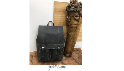 メンズリュック牛革本革製クレイジー・ホースレトロアウトドア個性男性用旅行かばん