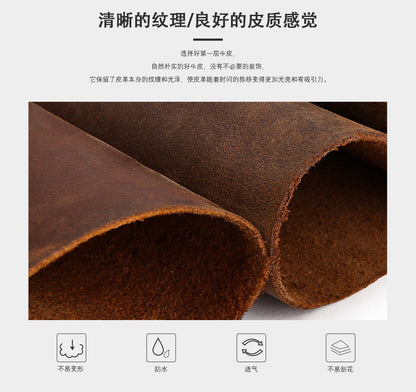 メンズ斜めがけバッグ牛革本革製レトロ男性用ショルダーバッグ