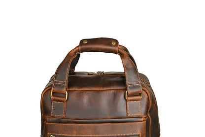 メンズリュック牛革本革製大容量アウトドアカジュアル男性用旅行かばんパソコンバッグ