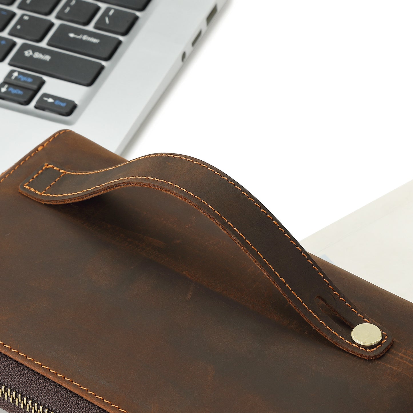 メンズ長財布牛革大容量レトロシンプル男性用ウォレット