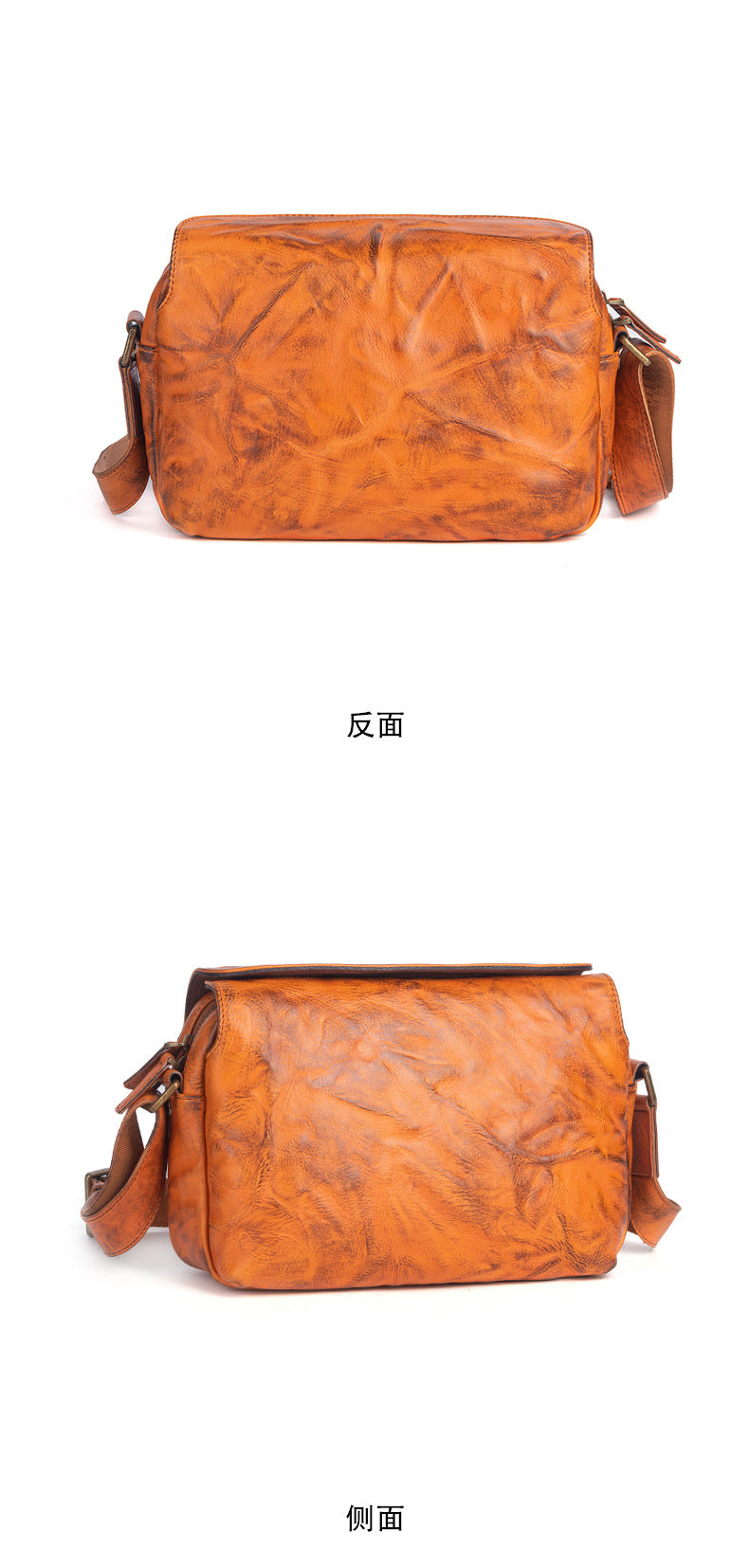メンズショルダーバッグ牛革本革製レトロ男性斜めがけバッグ