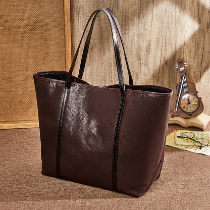 本革レディースバッグレトロわきの下バッグ大容量牛革トートバッグ大きなバッグショルダーバッグ.ポシェット