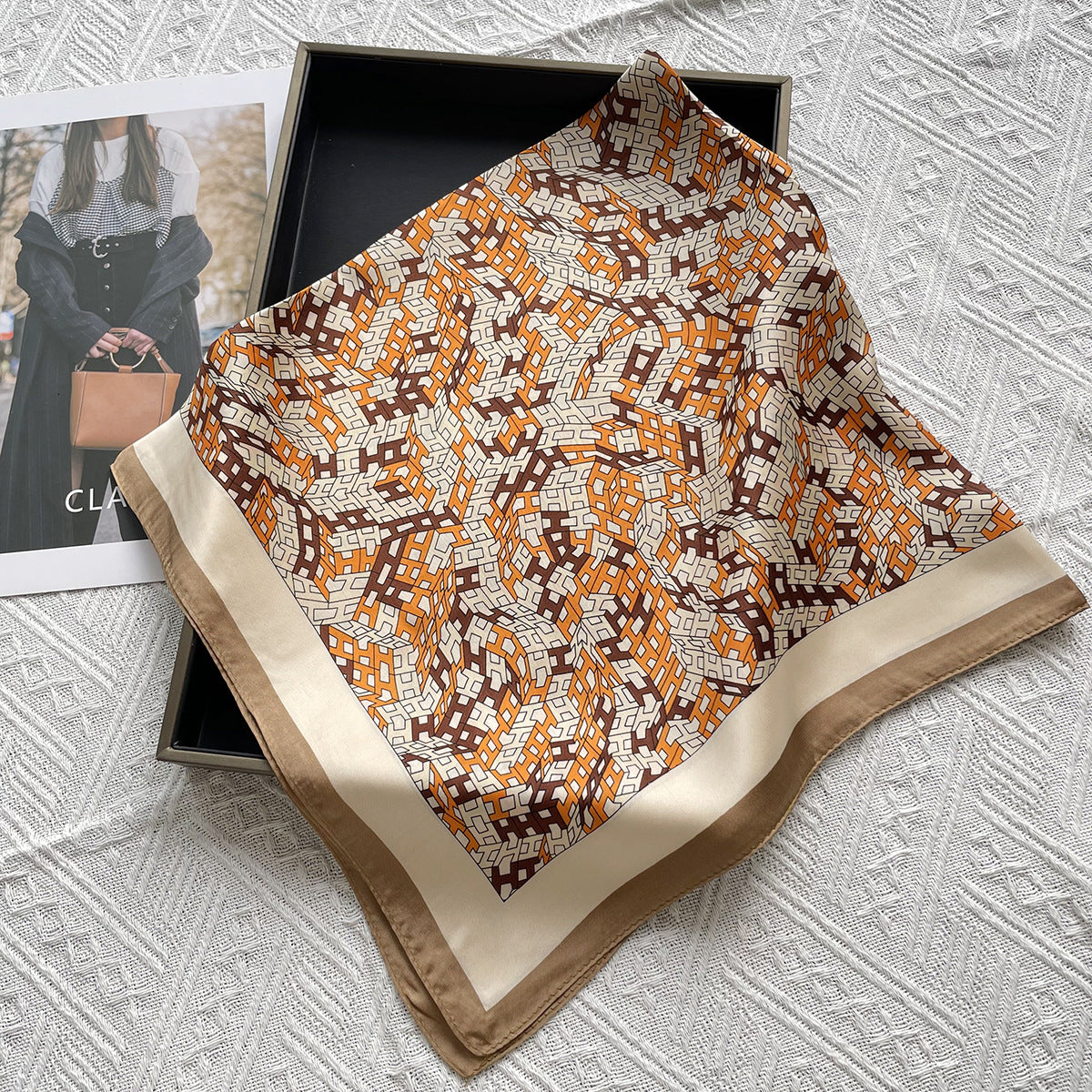 スカーフレディース薄手日焼け止めジョーゼットマフラーネックガードプロネッカチーフサテンマフラー