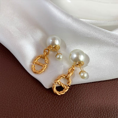 AOMIDIOR 女性イヤリング 高級感 気質 精緻真珠 レディーファッション耳飾り　