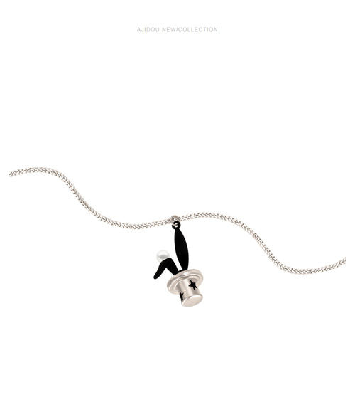 AJIDOU消えたサーカスシリーズのアイデアウサギのかわいいおしゃれネックレスプレゼント