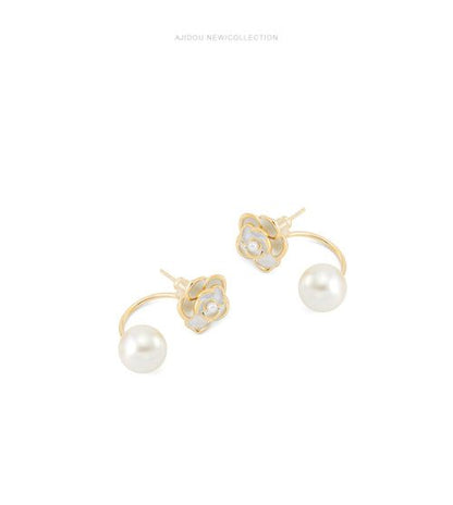 AJIDOU 椿の花シリーズ真珠のイヤリング贈り物