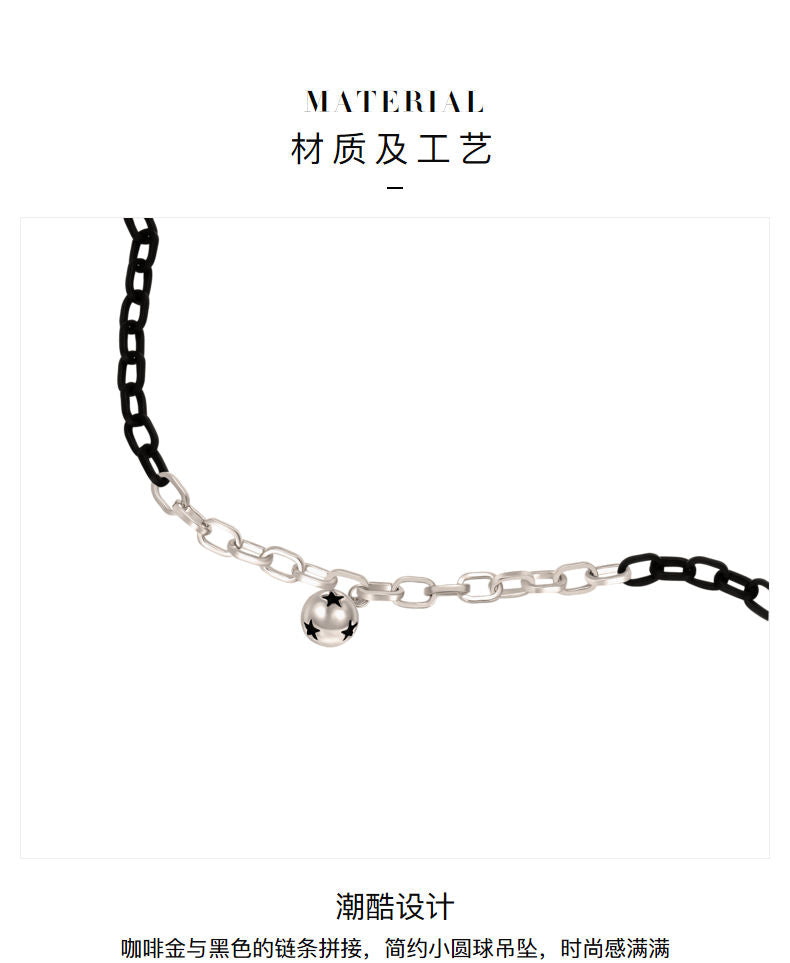 AJIDOU消えたサーカス小円球ネックレス細チェーンシンプルネックチェーン贈り物