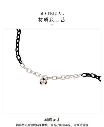 AJIDOU消えたサーカス小円球ネックレス細チェーンシンプルネックチェーン贈り物