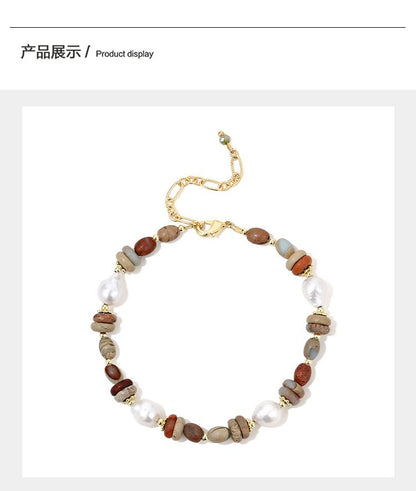 DODOGOGO真珠彩石ブレスレット女性新型高級感2024新型ブレスレット