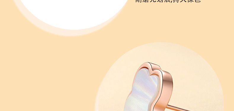 VANA四つ葉クローバー純銀ピアス軽量贅沢気質誕生日プレゼント