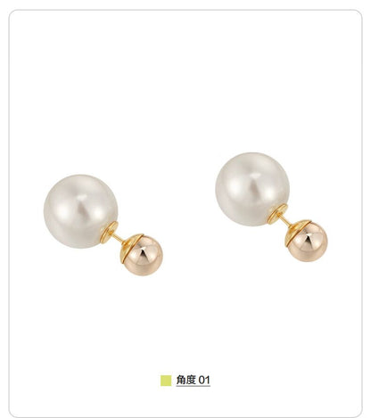 AJIDOU レトロエレガントパールピアス高級感新作フレンチ耳飾りギフト彼女にプレゼント