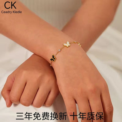 Ceadry kledle日韓風デザイン感蝶気質色落ちしない女性ブレスレット