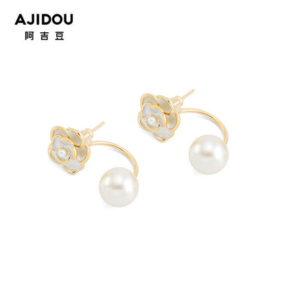 AJIDOU 椿の花シリーズ真珠のイヤリング贈り物