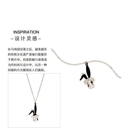 AJIDOU消えたサーカスシリーズのアイデアウサギのかわいいおしゃれネックレスプレゼント