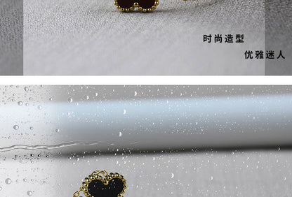 Chomel Kiss贅沢高級ラッキー四つ葉クローバー女性ネックレス