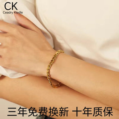 Ceadry kledleファッションシンプル感チェーン欧米色あせないブレスレット女性プレゼント