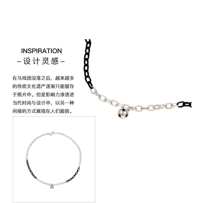 AJIDOU消えたサーカス小円球ネックレス細チェーンシンプルネックチェーン贈り物