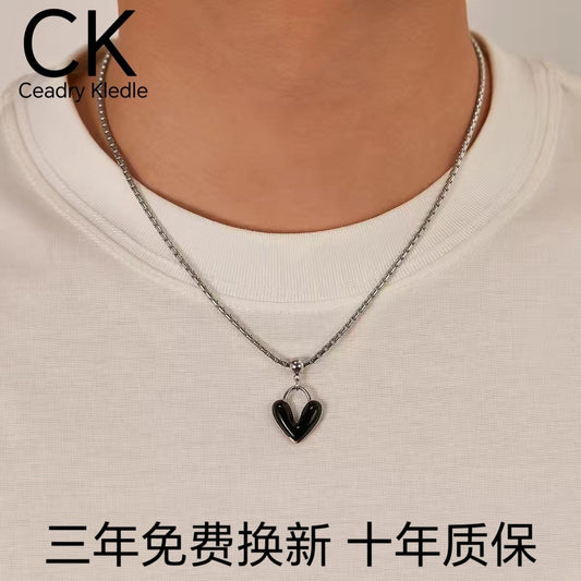 Ceadry kledle ファッションハート色落ちしない男性ネックレス彼氏誕生日520プレゼント