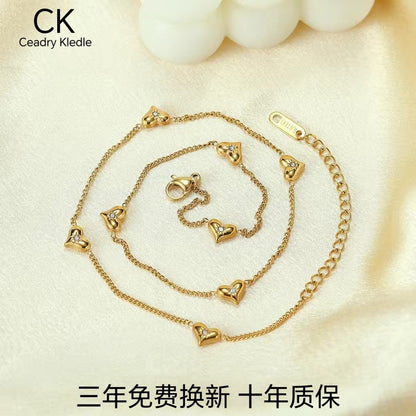Ceadry kledle 通勤デザインファッションハート小太陽色落ちしない女性ネックレス