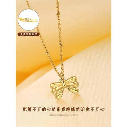 Ceadry kledle 逃げ姫リボンネックレス女性新デザイン高級感鎖骨チェーン